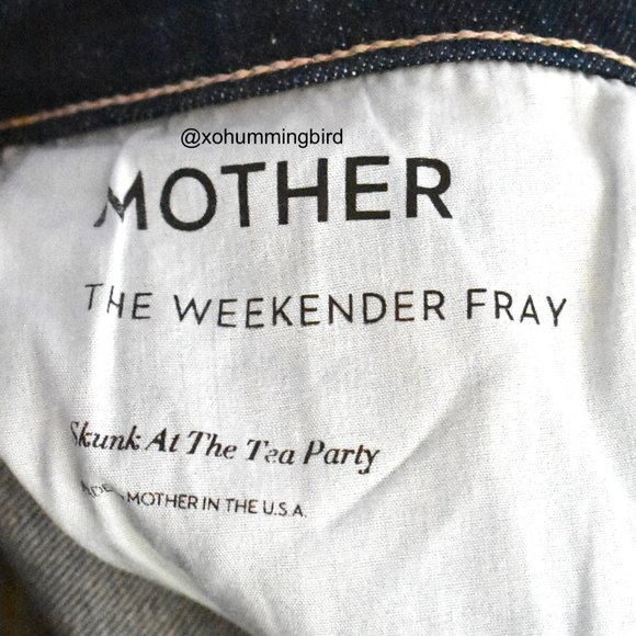 MOTHER | The Weekender Fray Flare Jeans (Skunk At The Tea Party) Size 32 NWT - Picture 15 of 15